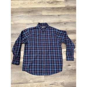 Duluth Trading Co Mens Plaid Long Sleeve Button Down Shirt Size M Cotton